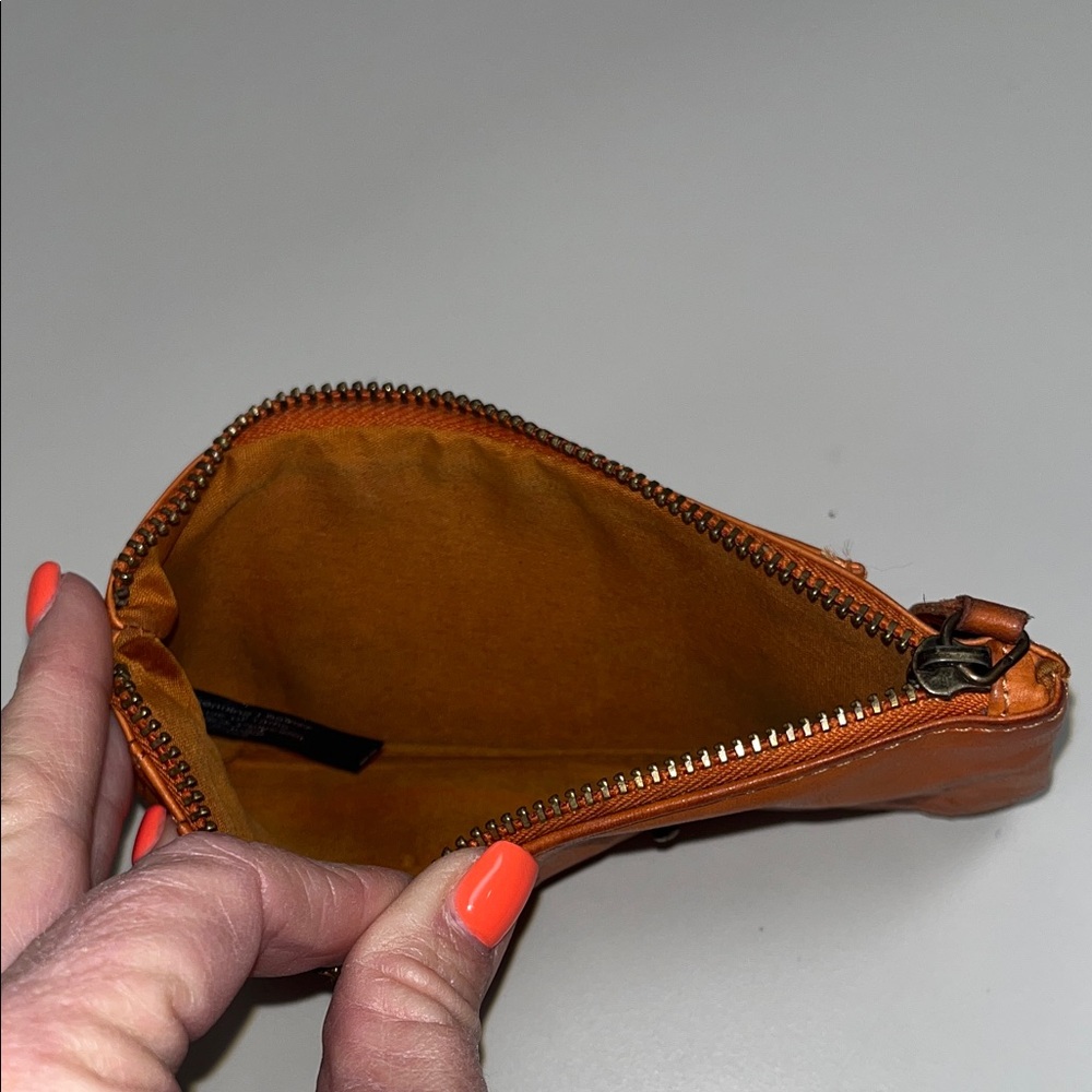 Source Unknown Orange Leather Wallet - image 7